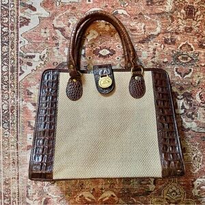 Brahmin Harbour Collection leather croc doctors bag